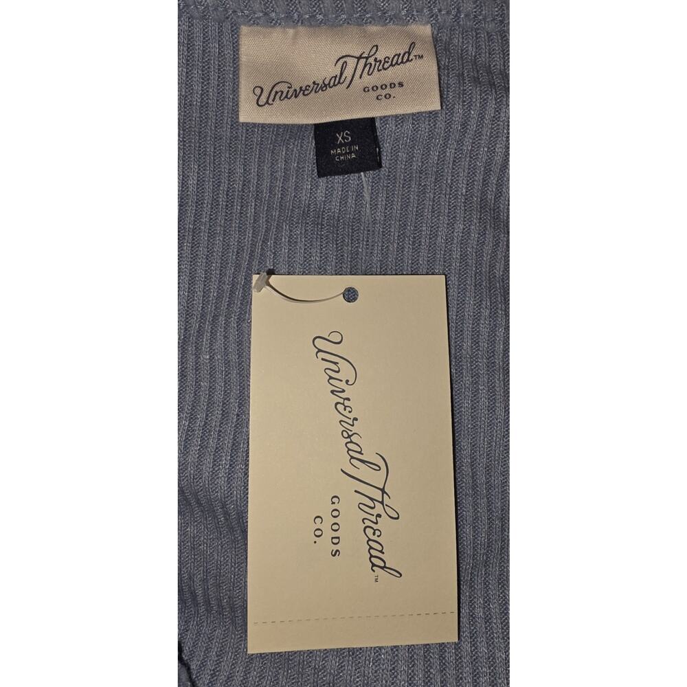 NWT XS Ribbed Blue Tank Maxi Dress Universal Thread Soft Corduroy Feel MSRP $28 - Picture 4 of 5